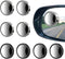 8Pcs Blind Spot Mirrors for Car 1.97’’ Round HD Convex Mirror Angle Adjustable HD Glass Round Side Rear View Convex 360° Wide Angle Side View Mirr...