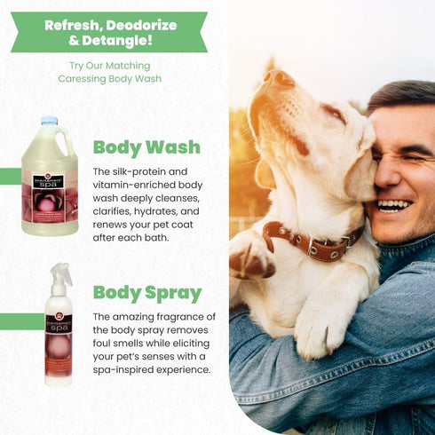Best Shot Scentament Spa Botanical Body Splash, Body Spray Conditioner for Pets, Cat and Dog Cologne Spray, Soft Mimosa Nectar, 8 Oz....