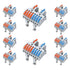 10 Pcs DIN Rail Terminal Blocks?28-12AWG Quick Wiring Cable Connector DIY Push-in Conductor Wire Connectors (2 in 8 Out)...