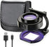 25X Loupe Magnifier with 6 Light, USB Rechargeable Three-Folding Desktop Portable Metal Eye Loupe Scale Sewing Magnifing Glass for Textile Optical...