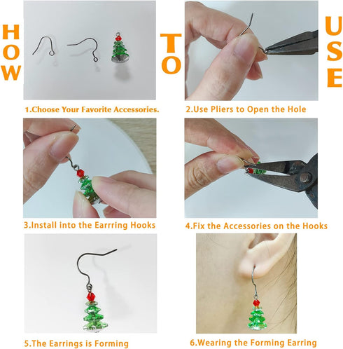 6pcs 20G Small Pure Titanium Earring Fish Hooks DIY Earrings Findings for Jewelry Making, Hypoallergenic Earring Hooks Making Kit for Women Men Se...