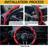 New Fluffy Anti-Skid Steering Wheel Cover Segmented Protector Safe and Non Slip Car Accessory and Durable Easy to Install for Steering Wheels of U...