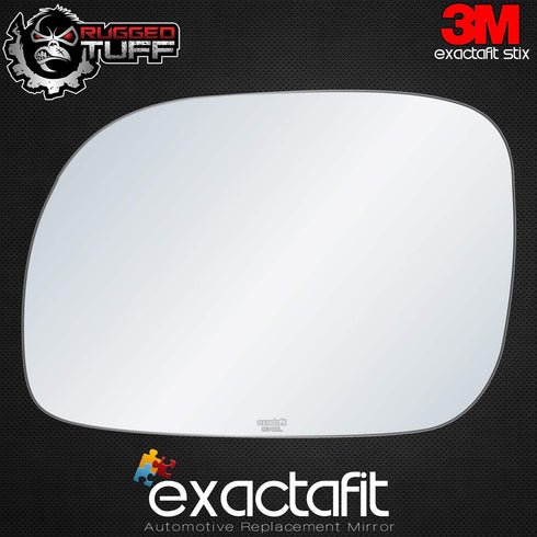 exactafit 8340L Driver Side Mirror Glass Replacement Repair Compatible With Town & Country, Caravan, Grand Caravan, Voyager, Grand Voyager...