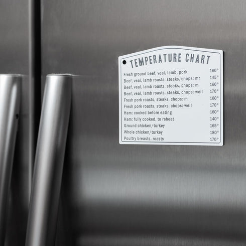 Kitchen Temperature Meat Chicken Fish Chart Magnet | Must have for any Chef | Cups Teaspoons Tablespoon Ounces and Milliliters | Magnetic Cooking ...