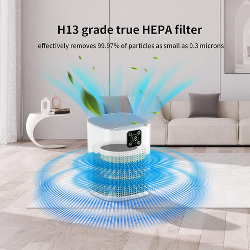 Air Purifier Filter, Genuine Filter, 3-in-1 True HEPA Filter, Air Purifier Replacement Filter for Pet Bedroom Smell...