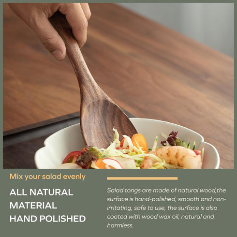 Muso Wood Acacia Salad Servers,10-inch,set of 2 (Acacia salad servers)...