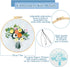 LOMOHOO 4 Sets Flower Embroidery Kit for Beginners, Needlepoint Stamped Cross Stitch Starter Kits, Stitch Learning DIY Kit with Cut Flower Pattern...