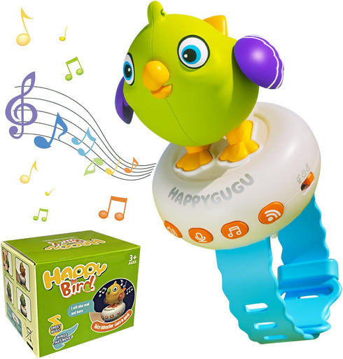 Toddler Toys 2-3, Interactive Musical Electronic Pets Talking Bird for Kids, Early Educational Learning Toys with 26 Songs & Recording, 1 2 3 4 Ye...