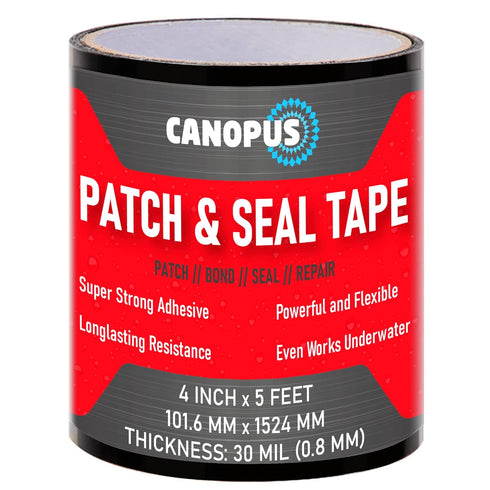 CANOPUS Patch and Seal Tape, Waterproof Tape for Indoor & Outdoor Use, Heavy Duty Thick Rubberized Repair Tape, Fix Leaks on Hoses, Pipes, Gutters...