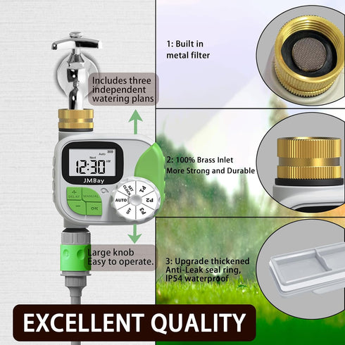 Sprinkler Timer Water Timer for Garden Hose,Smart hose Timer Programmable Auto Irrigation System for Yard & Greenhouse, Waterproof Digital Sprinkl...