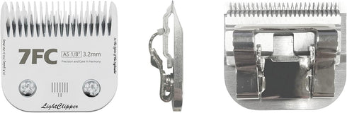 Detachable Ultra Edge Dog Clipper Blade - Constructed of Carbonized Steel, Resists Heat and Rust with Long-Lasting Sharp Edges - A5 Series (7FC, F...