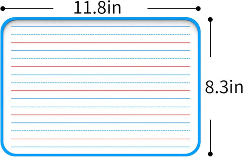 Dry Erase Lapboard Double Sided, Dry Erase Board with Lines for Kids, Small Whiteboard for Home & School...