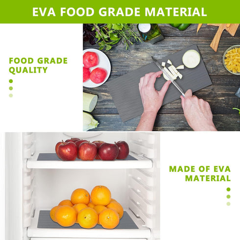 Drawer and Shelf Liner, Shelf Liner Grey Non Adhesive Refrigerator Mats Washable, No Odor Plastic Pantry Liners Wire Shelf Paper Drawer Liner for ...