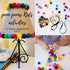 WAU Craft Pom Pom Balls - 100pcs 1.5 inch Multicolored Large Pompoms for Crafts Art DIY Project in Reusable Zipper Bag...