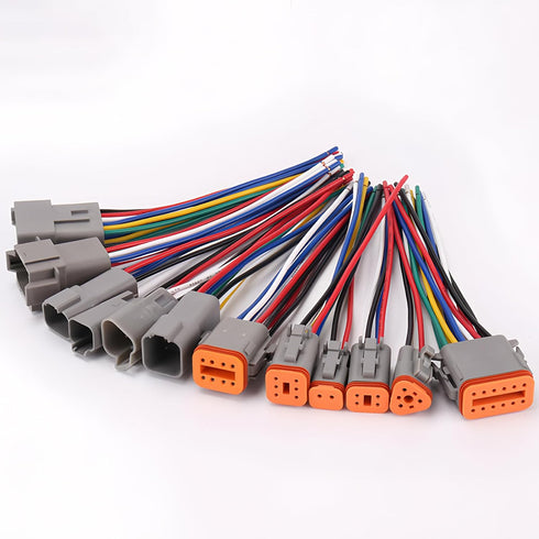 Deutsch DT 8 Pin Connector, 8 Way DT Automotive Waterproof Electrical Connector Male Female Plug Wiring Harness with 16AWG Cable Wire,for Car,Truc...