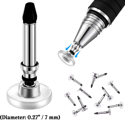 12 Pieces Stylus Pen Tips Replacement Tips Precision Round Shape Replaceable Stylus Universal Stylus Pen Disc Tips for Touch Screen Devices Daily ...