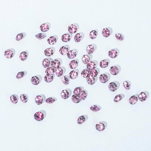 1 Box 12Grids Nail Art Sharp Bottomed Rhinestones 1660Pcs Nail Gems Light Purple Charms Gem Stones, with Storage Organizer Box/Size(1.6mm-4.6mm) f...