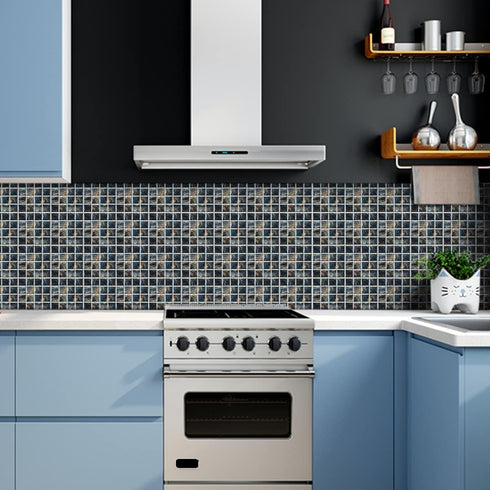 25Pcs Self-adhesive Mosaic Tile transfer for Home Decor, Peel and stick Tile Decal, Water-proof Backsplash Tile Sticker for Kitchen Bathroom,6x6in...