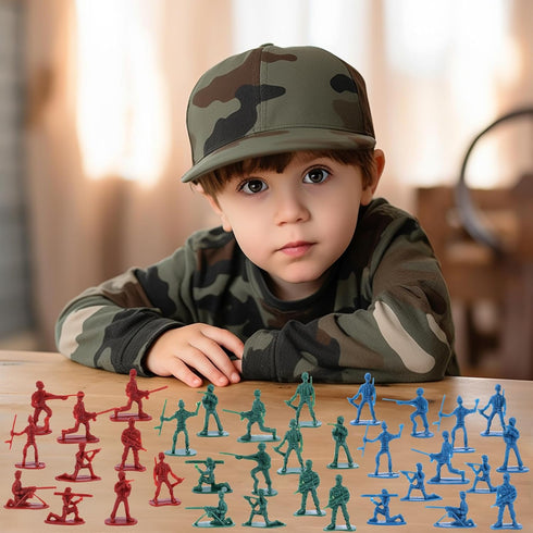 Shindel 300PCS Army Men Toy Soldiers, Army Men Action Figures Men Soldier Playset 3 Colors Plastic Soldiers for Boys Birthday Gift...