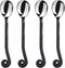 Gourmet Settings 4-Piece Mini Spoons Set, Treble Clef Collection Polished/Matte Small Stainless Steel Teaspoons, Demitasse Espresso Cutlery, Dishw...