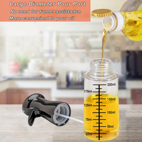 Olive Oil Sprayer for Cooking, 200ml Glass Oil Sprayer Mister, Olive Oil Spray Bottle, Refillable Food Grade Oil Vinegar Spritzer Sprayer Bottles ...
