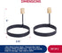 HIC Kitchen Non-Stick Fried and Poached Egg and Pancake Cooking Rings, Round Shaped, PFOA and BPA Free, Set of 2...