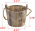 MY MIRONEY 5.31" x 4.65" Wooden Bucket Wood Vintage Style Barrel Planter Garden Plant Pots with Rope Twine for Plants,Herbs,Veggies...