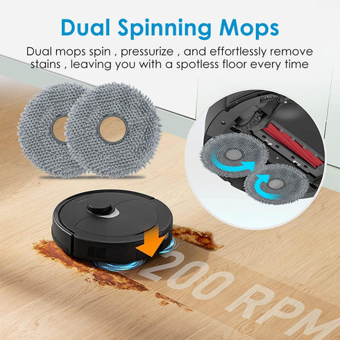 Vacuum Mop Pads For roborock Q Revo/Q revo MaxV Robot Vacuum (4)...