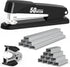 Metal Stapler Heavy Duty 50 Sheet Capacity with 1750 Staples and Staple Remover, Full Strip Staplers for Desk, No Jam, Non-slip Office Stapler wit...