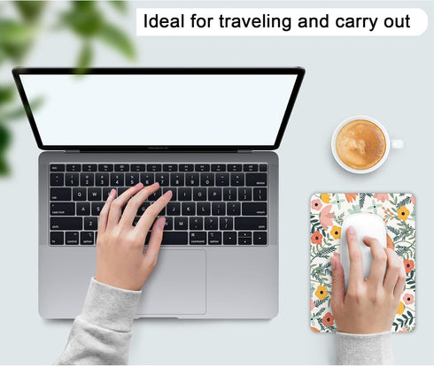 Small Mouse Pad, Mini Mouse Pad 6 X 8 Inch with Non-Slip Rubber Base for Keyboard Tray Laptops Wireless Mouse Home Office Travel, Washable & Porta...