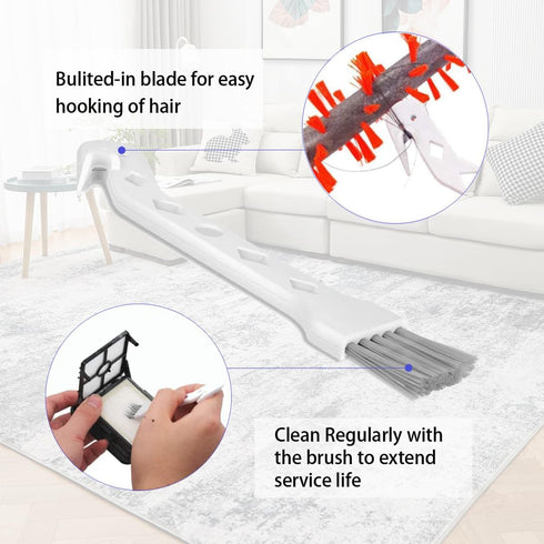 Crosswave Replacement Parts (1 Multi Surface + 1 Pet + 1 Floor Brush + 2 Filters)...