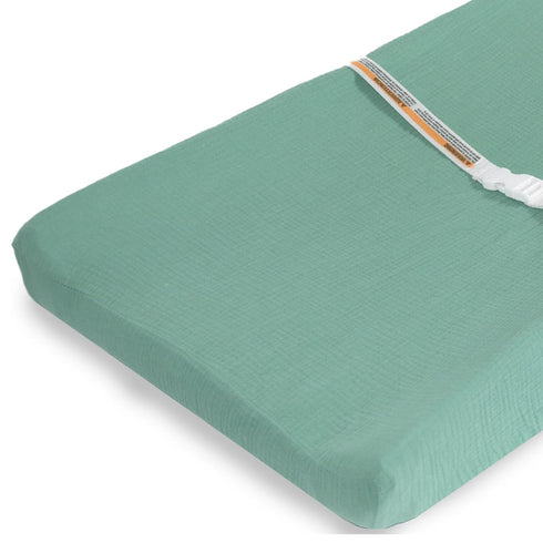 Organic Cotton Ultra Soft Muslin Changing Pad Cover,Change Table Pad Covers Fit 34×16inches for Boys and Girls (Turquoise)...