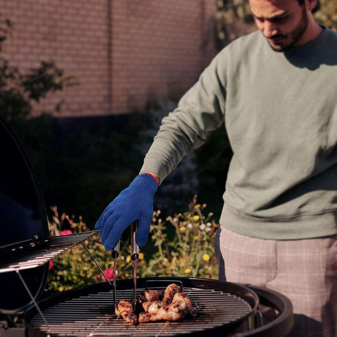 MIG4U BBQ Grill Gloves,Oven Gloves Extreme 500 degrees Heat Resistant grilling gloves with Food Grade Non-Slip Silicone Dots for Cooking, Grilling...