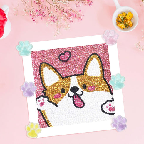 TXIN 8 Pcs Diamond Art Painting Magnet Cover Minder, Paw Shape Diamond Picture Magnetic Holder Locator, Cross Stitch Diamond Picture Fixator with ...
