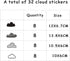 Cloud Wall Decals Wall Decor Kids Room Cloud Wall Stickers Vinyl Decals for Baby Boys Girls Nursery Toddler Room Decor Wall Stickers Nursery A64 (...