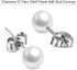 Charisma 8mm Composite Pearl Earrings Round Ball Pearls Stud Earrings Hypoallergenic 12 Pairs Imitation Pearl Earrings Set for Women...