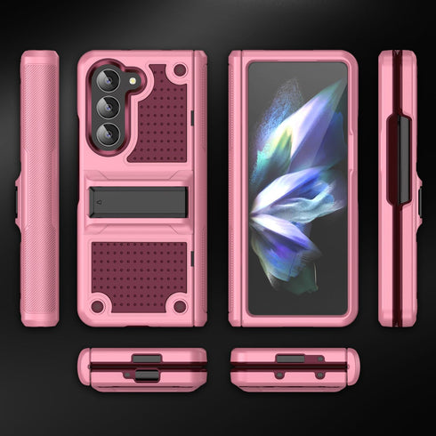 for Samsung Galaxy Z Fold 5 Case, Shockproof 2 in 1 Silicone Rubber with Hard PC Rugged Full Body Protection Phone Cover for Samsung Galaxy Z Fold...