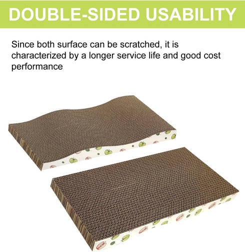 Cat Scratching Board, Corrugate Cat Scratcher for Indoor Cats with Catnip, Cat Scratch Pad with Premium Scratch Textures Design, Cardboard Cat Scr...