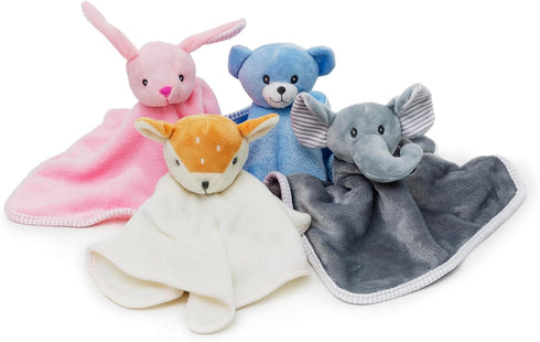Warm, Lovey, Fuzzy, Cozy, Soft, Lovie Snuggle Baby Security Blanket, Baby Gift for Boys and Girls, Unisex Nursery Bedding Toy, Stuffed Animal Blue...