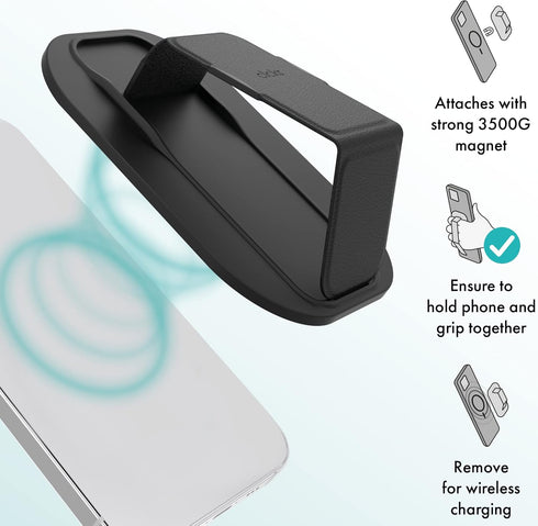 CLCKR Phone Holder & Grip for MagSafe, Adjustable Magnetic Stand & Finger Holder, Designed for iPhone 15, 15 Pro, 15 Pro Max, 15 Plus, iPhone 14, ...