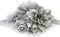 My Lello Headband Shabby Fabric Flower Cluster Baby - Infant - Toddler - Girl Stretchy Elastic Gray...
