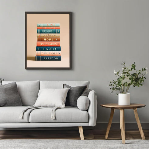 Posterizer 1 pcs-encouraging daily reminders-Motivational & Inspirational Art-Typography Art-Gift for book lovers-Decor for Home & Office- UNFRAME...