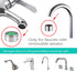Sink Faucet Quick Connector,Faucet Adapter for Sink Connection Shower Hose/Garden Hose/Portable Washing Machine,Pet Bathing?Chrome....