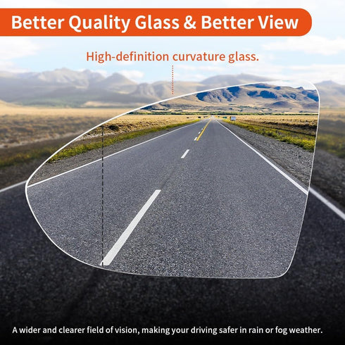 Senzeal Driver Side Heated Mirror Glass Replacement for Volkswagen VW Golf MK7 GTI Golf R Golf SportWagen Jetta Alltrack replace 5G0857521 (Left S...