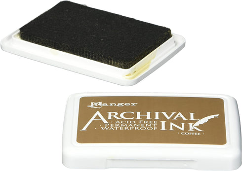 Ranger AIP31451 Ink Pad Coffee Archival Dye Permanent Waterproof, OSFA, Multicolor...