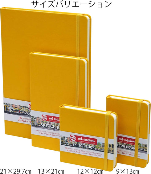 Tarens T9314-112M 441777 Art Creations Sketchbook, Drawing Notebook, 5.1 x 8.3 inches (13 x 21 cm), Golden Yellow...