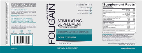 Foligain Stimulating Supplement For Thinning Hair, Hair Growth Supplement, 120 Count...
