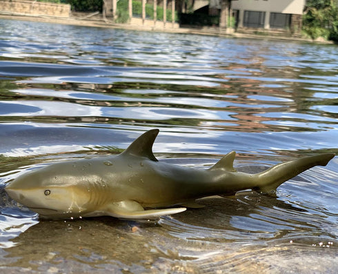 Gemini&Genius Marine Animal World Toy Lemon Shark Ocean Shark Action Figure Sea Animal Great White Shark Action Figure Soft Rubber Toys Role Play ...