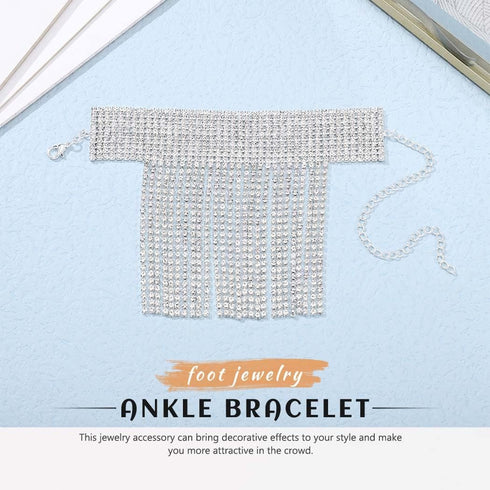 Rhinestone Anklets Jewelry Silver Sparkly Ankle Bracelets for Women...