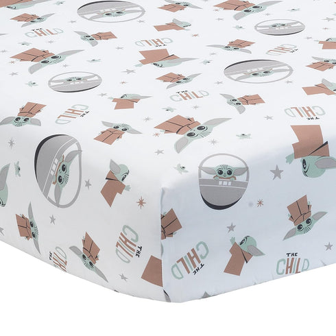 Lambs & Ivy Star Wars Mandalorian The Child/Baby Yoda/Grogu Fitted Crib Sheet...